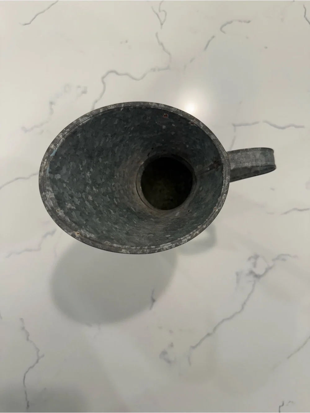 Galvanized metal pitcher/vase